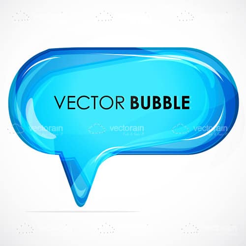 Large Blue Speech Bubble with Sample Text